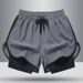 Men's Clothing Fitness Sports Shorts Running Pants Lined Training Anti Exposure Three Point Basketball Casual Shorts_desvips.com
