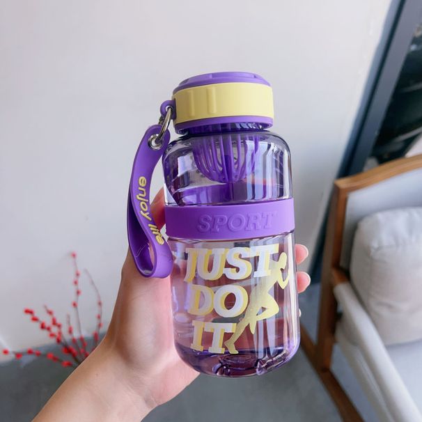 Summer Large Capacity Water Bottle With Tea Infuser, Aesthetic Ins Style, Portable Simple Student Female High_desvips.com