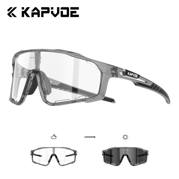 Kapvoe Photochromic Sunglasses For Men Cycling Glasses MTB Women Sport Speed Mountain Bike Bicycle Cycl Eyewear Goggle_desvips.com