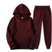 220G Fabric Plus Solid Color Sweatshirt Unisex Trendy Loose Fit Large Size Couple Set_desvips.com