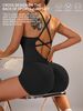 One-Piece Yoga Jumpsuit Skinny Short Sportswear Woman Gym Clothing Workout Clothes Fitness Stretch Bodysuit For Women_desvips.com