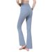 New Slimming Flared Yoga High Waist Hip Lift Wide Leg For Outdoor Fitness Pilates Body Shaping Bell Bottom Pants_desvips.com