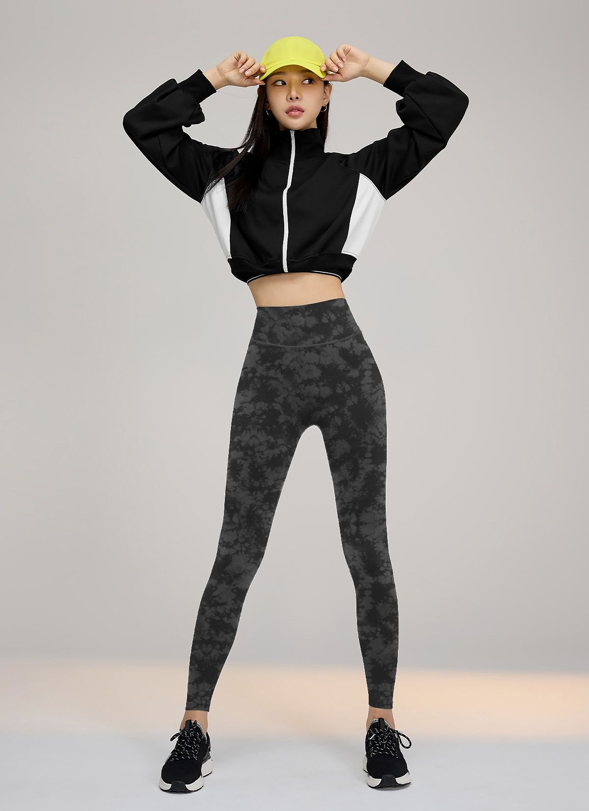 Cross-border Tie-dye Yoga Pants For Women, Nylon, Outdoor Running, Stretchy, Hip-lifting, Tummy Control, High-waisted_desvips.com