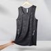 Fitness Sports Vest Summer Ice Silk Thin Quick-Dry Men's Running Basketball Training Sleeveless Sweat-Absorbing_desvips.com