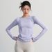 Quick-drying Elastic Sports Long-sleeved Running T-shirt Women's Slim Yoga Clothes Pilates Training Fitness Top Breathable_desvips.com