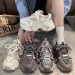 Womens Chunky Sneakers Spring Breathable Mesh Platform Sports Woman Fashion Lace Up Thick Sole Casual Shoes Mujer 240618_desvips.com
