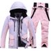New Ski Suit Set Windproof Waterproof Breathable Snowboard Jacket Pants Outdoor Thickened Warm Double Board Unisex_desvips.com