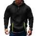 2025 Cross Border Autumn And Winter Men's Casual Multi Zipper Arm Pocket Sweater Pullover Large Size Plus Velvet Hoodie Men_desvips.com