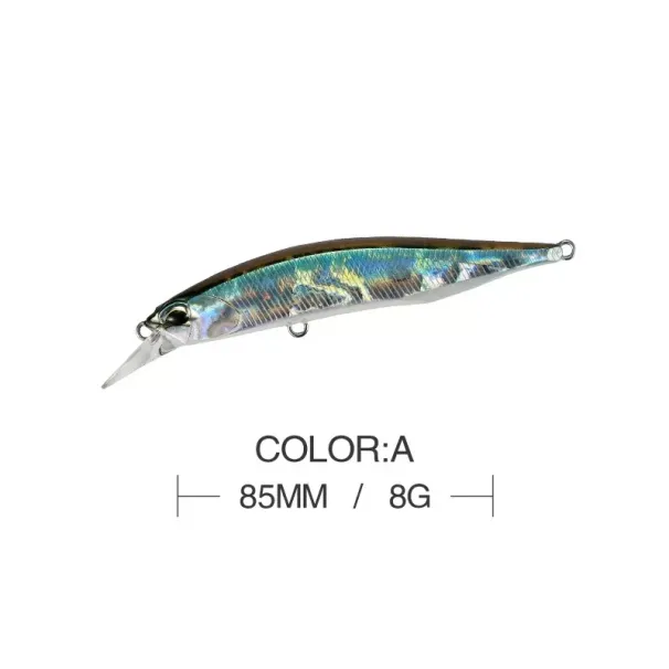 1 Pcs 85mm 8g Minnow Lures Fishing 9 Colors Suspending Wobbler Swimbait 3D Eyes Treble Hooks Artificial Bait Tackle Accessories_desvips.com