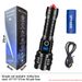 Rechargeable Super Bright P70 Digital Display Outdoor Long-range Aluminum Alloy Zoom White Laser Flashlight_desvips.com