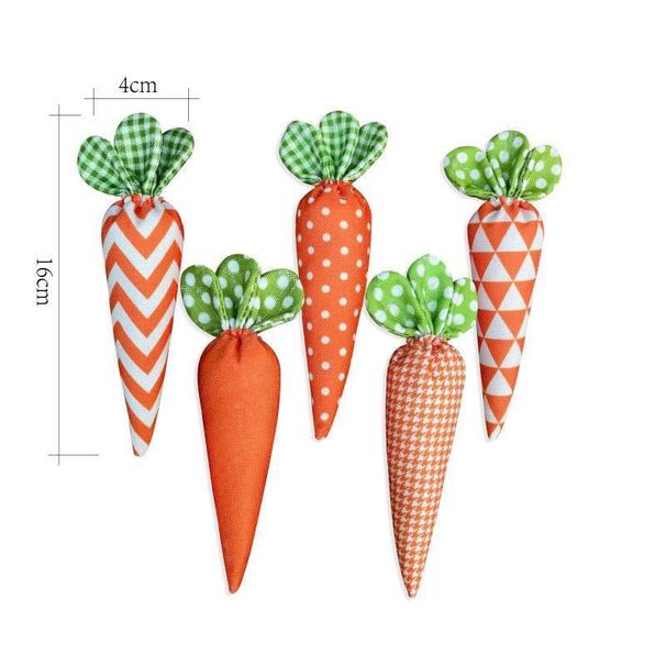 Easter Fabric Ornaments, Decorations, Carrot Holiday Gifts, Home Easter Tray Decorations_desvips.com