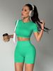 Nude Quick Drying Backless Yoga Suit Set with High Waisted Hip Lifting Sports Fitness Two Piece Running Short Sleeve Fitness Outfit_desvips.com