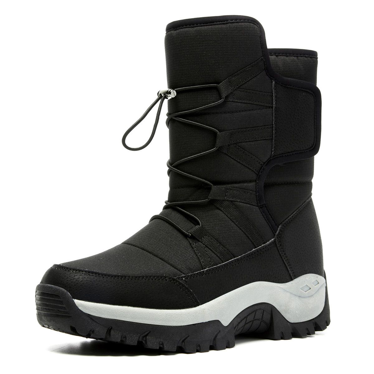 Winter Cross-border Oversized Outdoor Snow Boots, Mid Length Men's Boots_desvips.com