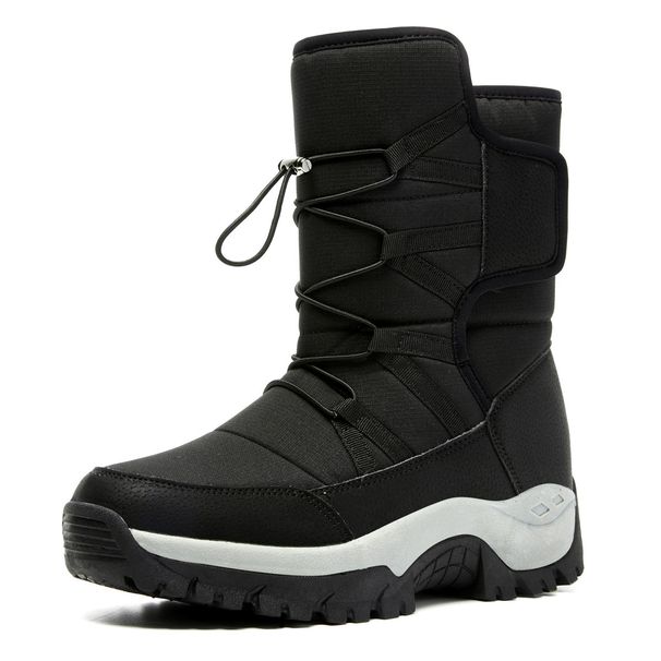 Winter Cross-border Oversized Outdoor Snow Boots, Mid Length Men's Boots_desvips.com