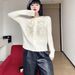 European Station Autumn Heavy Craft Long Sleeve Embroidered Knitted Cardigan Sweater New Round Neck Versatile Elegant_desvips.com