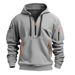 Spring Autumn Hoodie With Zipper And Multiple Pockets, Pullover Men's Sports Casual Jacket_desvips.com