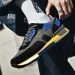 Mens Sports Made Of Genuine Leather Suede Patch Casual Lace Up Anti Slip Walking Comfortable Tennis Running Shoes W_desvips.com