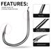 Iseni Giant Big Blood Groove Straight Mouth High Carbon Steel With Barbs Sea Fishing Jig Anchor Fish Hook_desvips.com