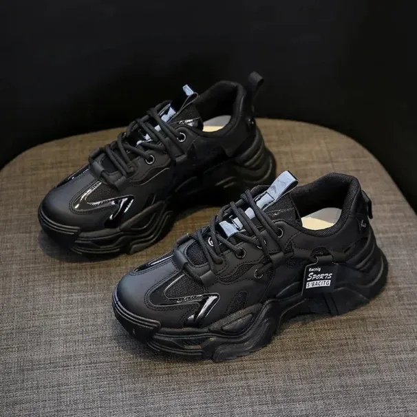 Fashion Platform For Womens Outdoor Lace-up Casual Shoes Breathable Chunky Sneakers Women Non Slip Atillas Mujer 240612_desvips.com
