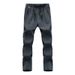 001 Outdoor Autumn Winter Couple's Waterproof Sports Pants Men Women Hiking Fleece Lined Stretch Casual Trousers_desvips.com