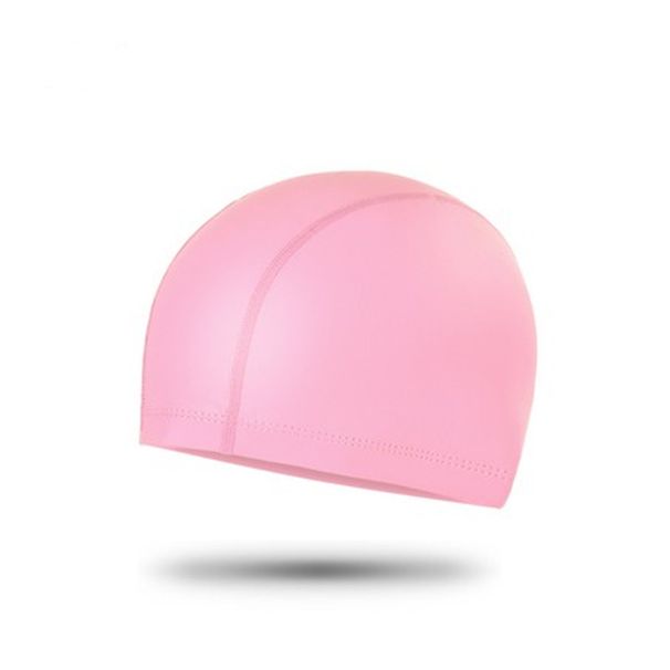 New For Men And Women Long Hair Waterproof Ear Protection Men's PU Layer Printed Adult Swimming Cap_desvips.com