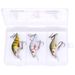 TREHOOK 3pcs 5cm 4g Floating Minnow Lure Set With Box Wobblers For Pike Crankbaits Artificial Fishing Tackle_desvips.com
