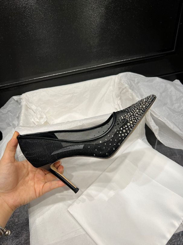 2026 Style French Mesh Elegant Pointed Toe Shallow Mouth High Heels 2026 Early Spring New Thin Heel Wedding Bridesmaid S_desvips.com