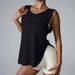 Loose Sleeveless Sports Cover up European American Yoga Top Running Training Fitness Vest_desvips.com