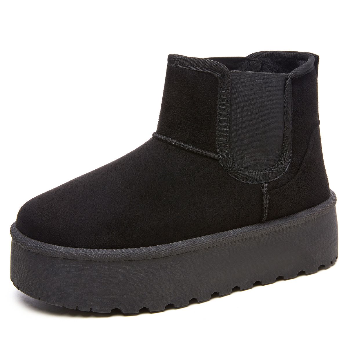 Shoes Women's Cotton Boots Winter New Versatile Velvet Thickened One-pedal Snow Boots Thick-soled Non-slip Cotton Shoes_desvips.com