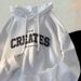 American Style Letter Print Sweatshirt Women, New Loose Chic Student Versatile Jacket With Unique Design For Spring And_desvips.com