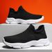 Summer Mesh Breathable Casual Sneakers Slip-On Sock New Fly Knit Shoes For Men_desvips.com