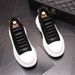 High Top Shoes For Youth, New Fashionable Thick Soled Inner Height Casual Round Toe Lace Up Zhongbang Shoes, Men's Short_desvips.com