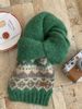 2025 Retro Fair Isle Style Jacquard Knitted Wool Scarf For Women, Autumn Winter Korean Style, Versatile And Warm Neck_desvips.com