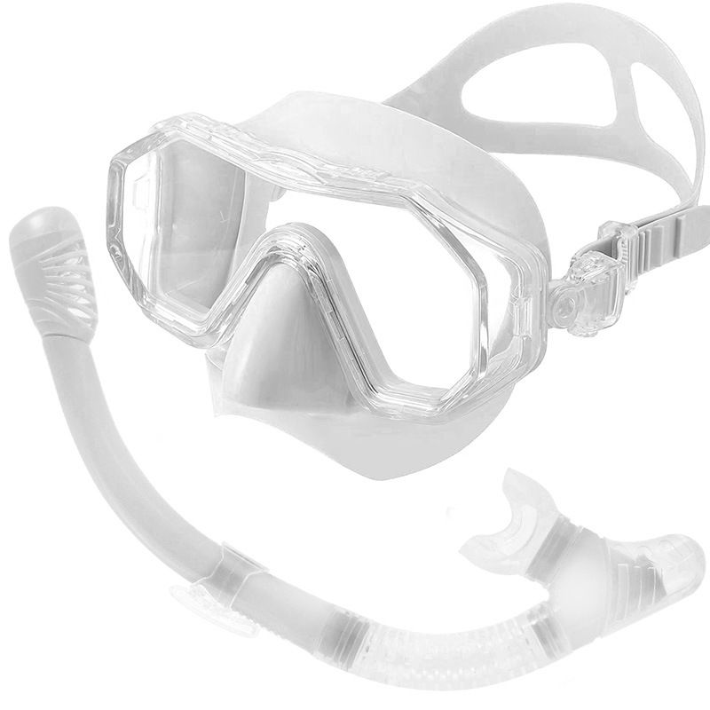 Large frame diving goggles Waterproof and anti-fog semi-dry breathing tube swimming goggles_desvips.com