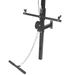 Black Steel Lat Pulldown Station - Wall-Mounted - Dual Pulleys - Soft-Grip Handles - Supports Up To 120 Kg - Easy Assembly_desvips.com