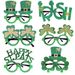 2024 St. Patrick's Day Decorative Green Hat Clover Plastic Children's Costume Glasses Frame_desvips.com