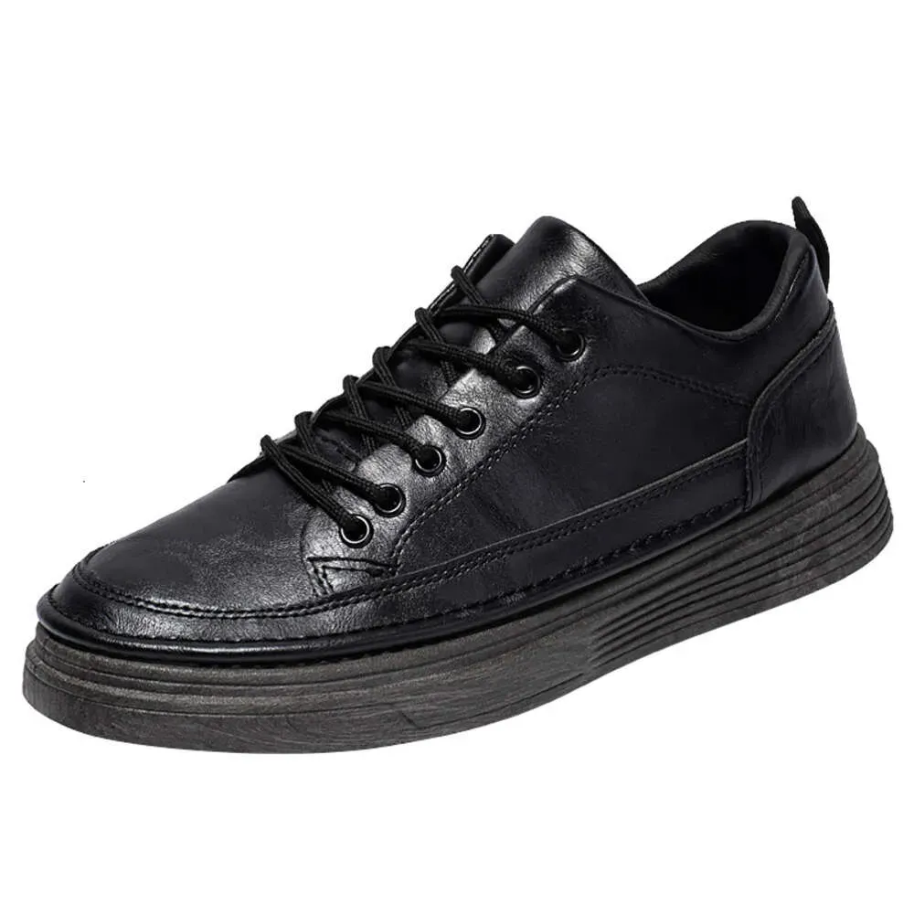 Leather Casual In Spring And Autumn New British Style Low Top Lace Up Men S Shoes Classic Flat Sole For Outdoor Ddmydog_desvips.com