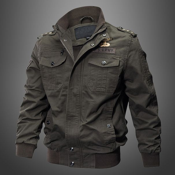 2024 Men's Jacket Autumn Winter Fleece Tactical Jackets Men Casual Multiple Pockets Windproof Outdoor Workwear Coat_desvips.com