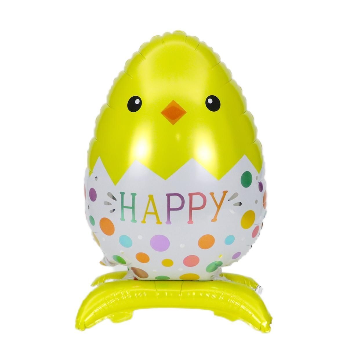Standing Easter Egg Cute Cake Balloon Baby Birthday First-year Party Decoration Setup Ins Scene Photo Props_desvips.com