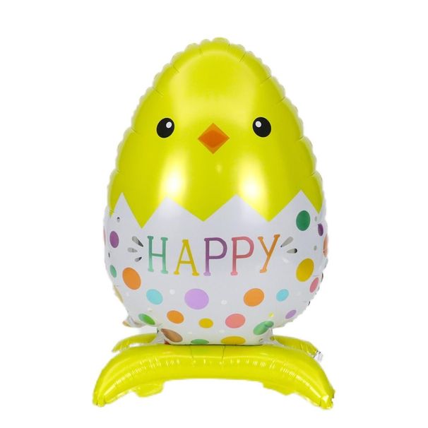 Standing Easter Egg Cute Cake Balloon Baby Birthday First-year Party Decoration Setup Ins Scene Photo Props_desvips.com