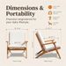 Devoko Adirondack Chairs Set Of 2, PE Leather Outdoor Chairs With Cushions_desvips.com