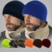 Autumn Winter Thickened Fleece Warm Small Motorcycle Helmet Liner Outdoor Riding Wide Brim Ear Protection Hat_desvips.com