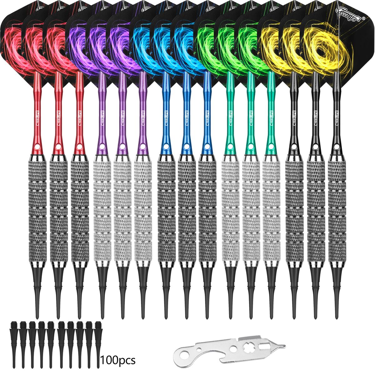 CyeeLife 18g Soft Plastic Darts Tip High Quality Professional Family Bar Entertainment Games , 15PCS_desvips.com