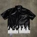 Leather Coat Cool Internet Celebrity Cardigan 69 Digital New Print Top Zipper Jacket_desvips.com