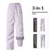 001 Outdoor Hiking Women, Three-in-One Fleece Liner, Detachable Windproof Waterproof Trekking Pants, Warm Pants For Men_desvips.com