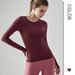 Yoga Wear Sports Long Sleeve Women Seamless Spring Summer Running Fitness Loose Quick Dry Clothing Breathable Top_desvips.com