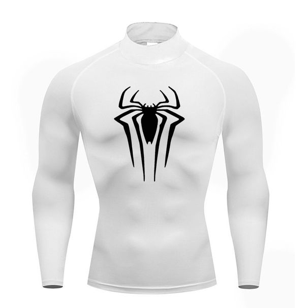Men's Running T-shirts Compression Fitness Tight Long Sleeve Sport T Shirt Long-legged Spider Workout Quick Dry Rashgards_desvips.com