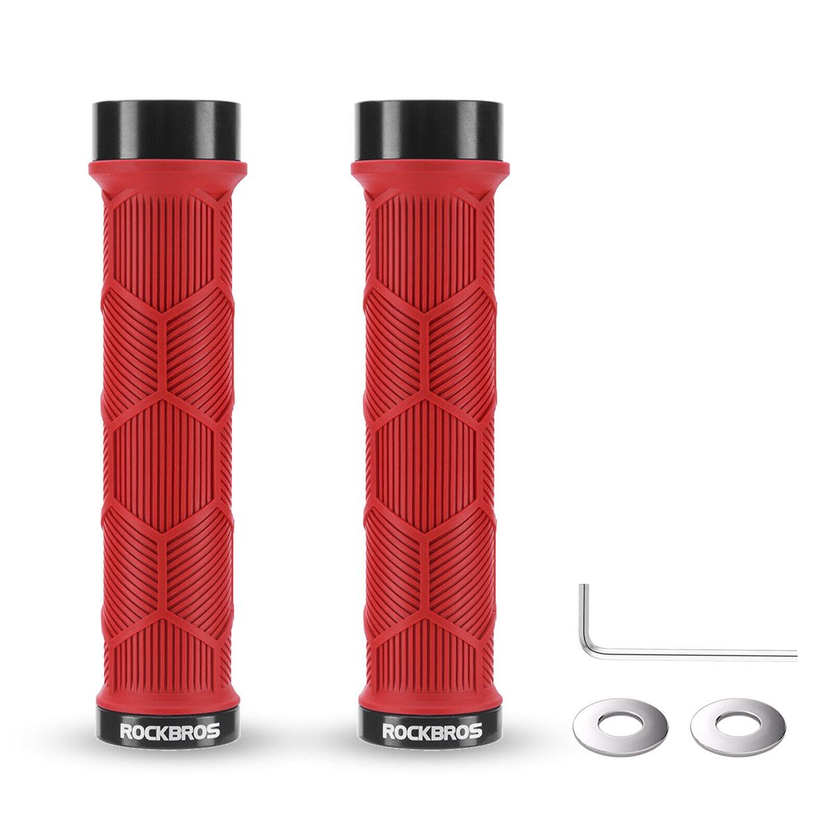 ROCKBROS Handlebar Grips Bicycle Grip Non-Slip 1 Pair Hand Grips Reflective_desvips.com
