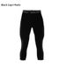 Men's White Stretch Capri Pants Quick Drying Compression Sports Tights For Running Training Fitness Basketball Leggings_desvips.com