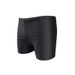 2025 New Fashionable Boxer Swim Trunks, Men's Sharkskin-Look Pure Black Plus Size Swimwear_desvips.com